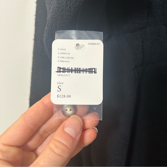 π FREE PEOPLE BEACH | NWT Black Terry Jumpsuit w/ Elastic Waist & Size Small - Picture 8 of 12